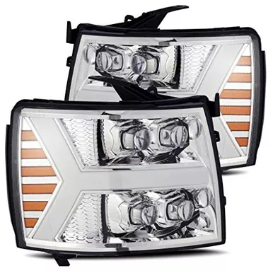 07-13 SILVERADO 1500HD NOVA-SERIES PROJECTOR HEADLIGHTS CHROME