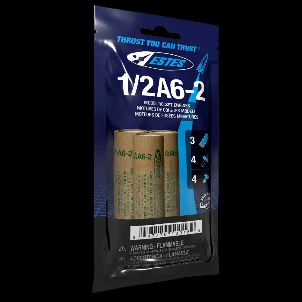 1/2A6-2 Model Rocket Engines (3pk)