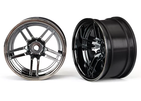 1.9" Split-Spoke Wide Rear Wheels (Black Chrome)