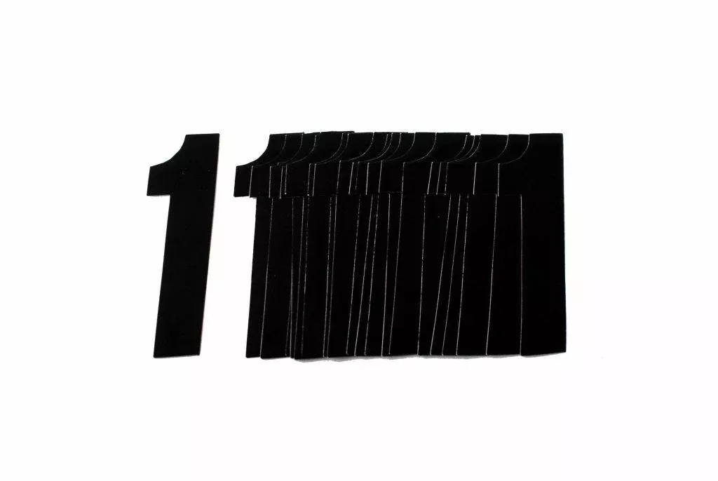 1 BLACK 4.5inc 11cm PK/20