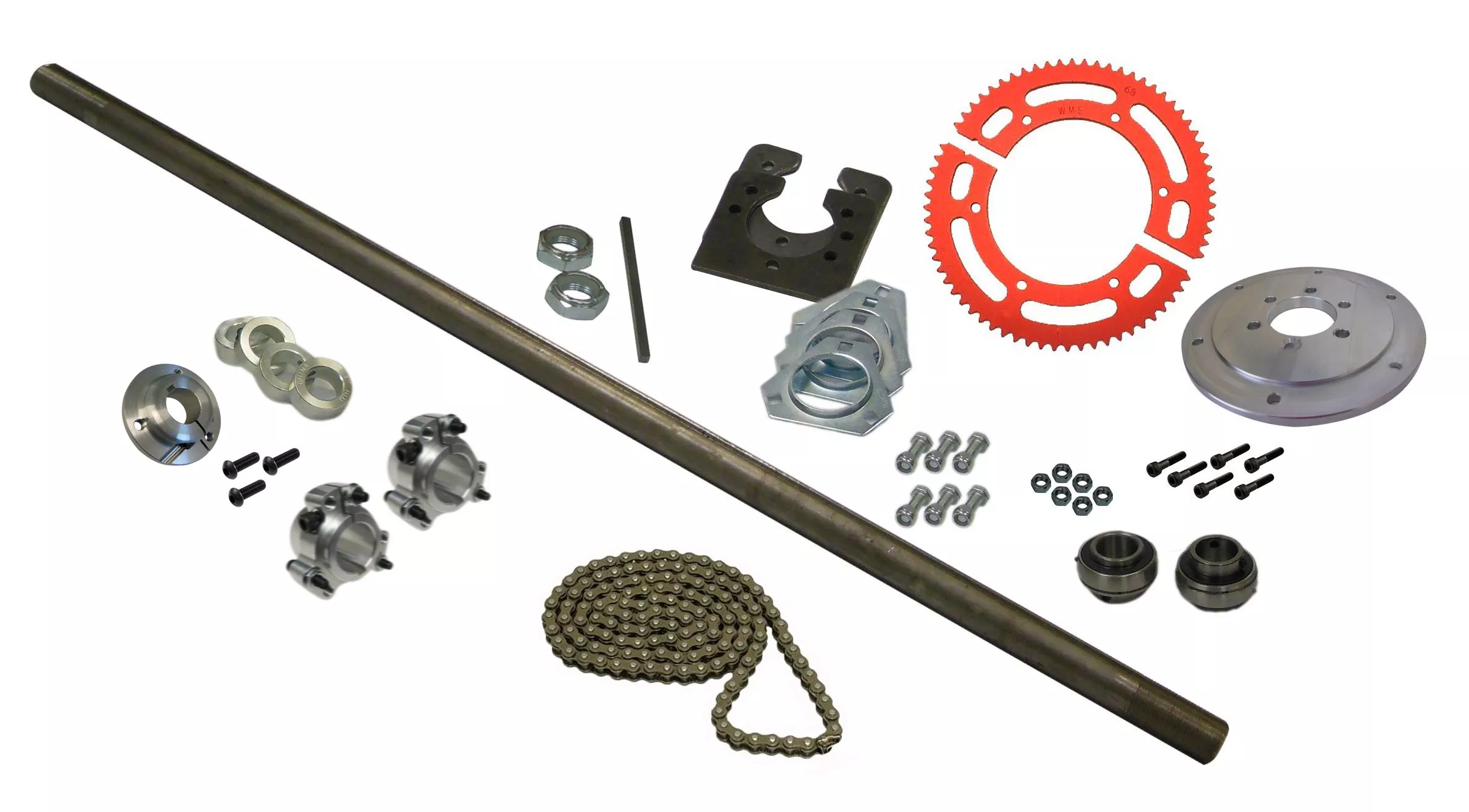 1″ Live Racing Axle Kit (#35 Chain) American or Metric Hub Option