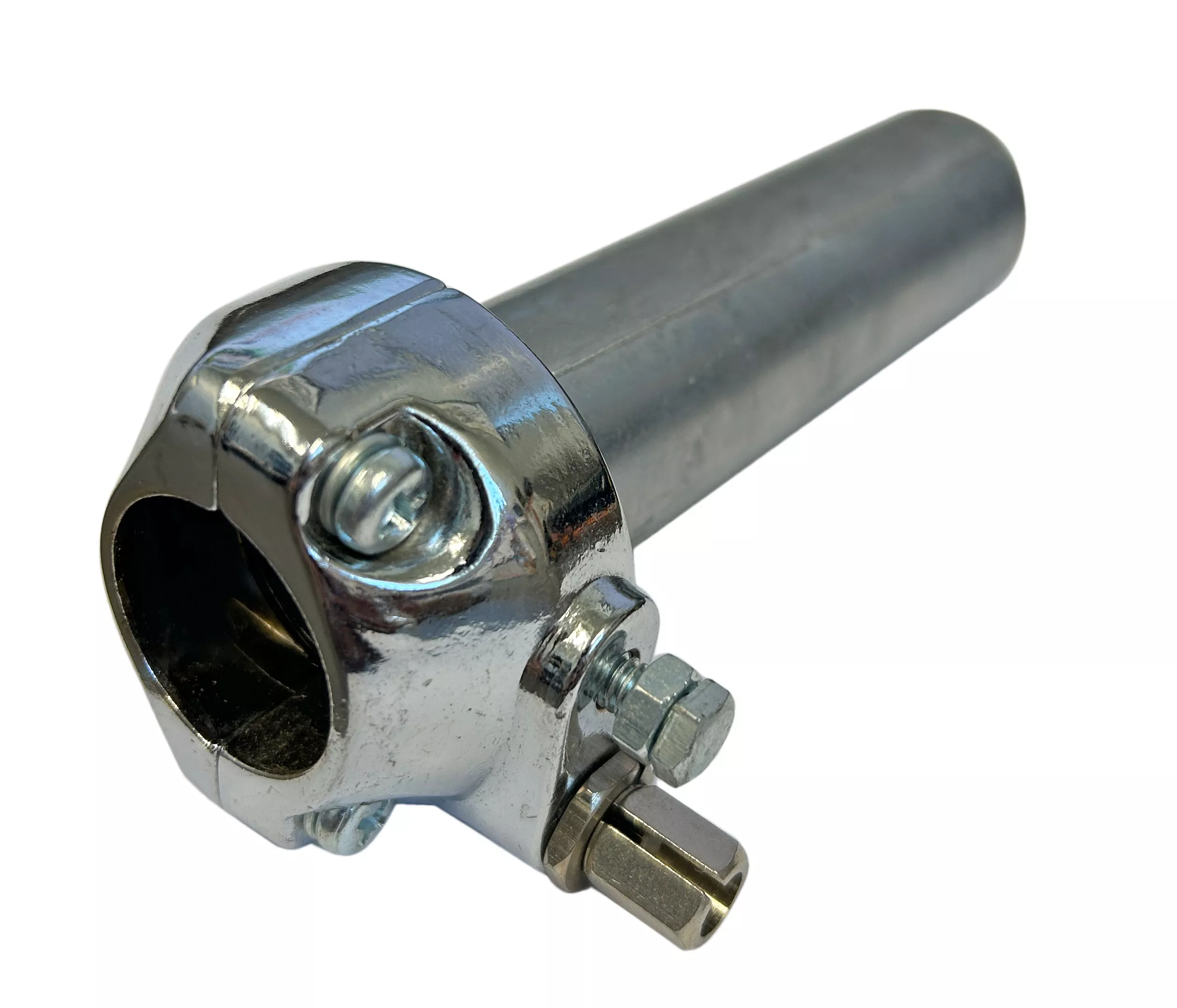 1″ Metal Throttle Insert with Chrome Twist Grip