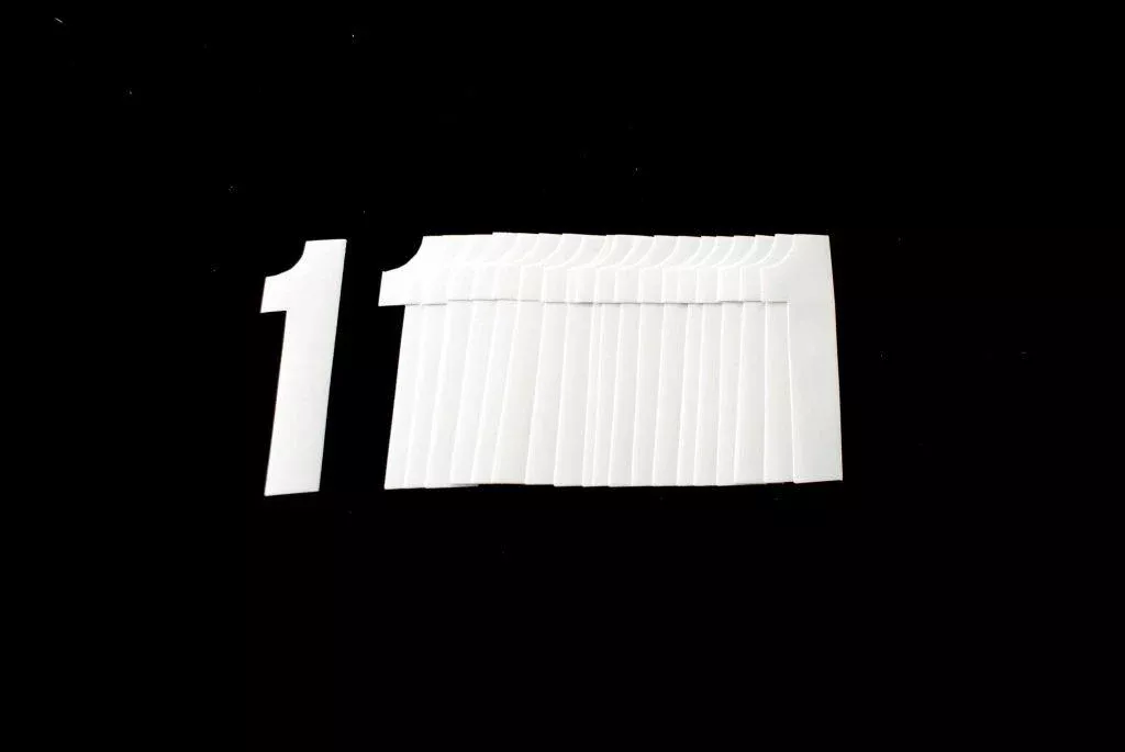 1 WHITE 4.5inc 11cm PK/20