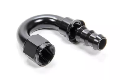 #10 180 Degree Hose End Push Lock HF-18010BLK