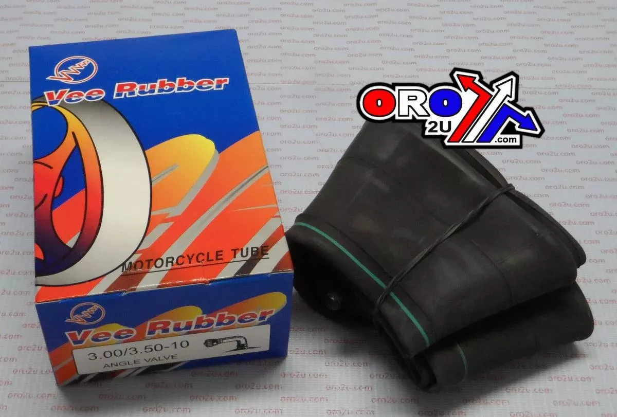 10 INNER TUBE 3.00/3.50-10 TR87 ANGLED VALVE VEE RUBBER
