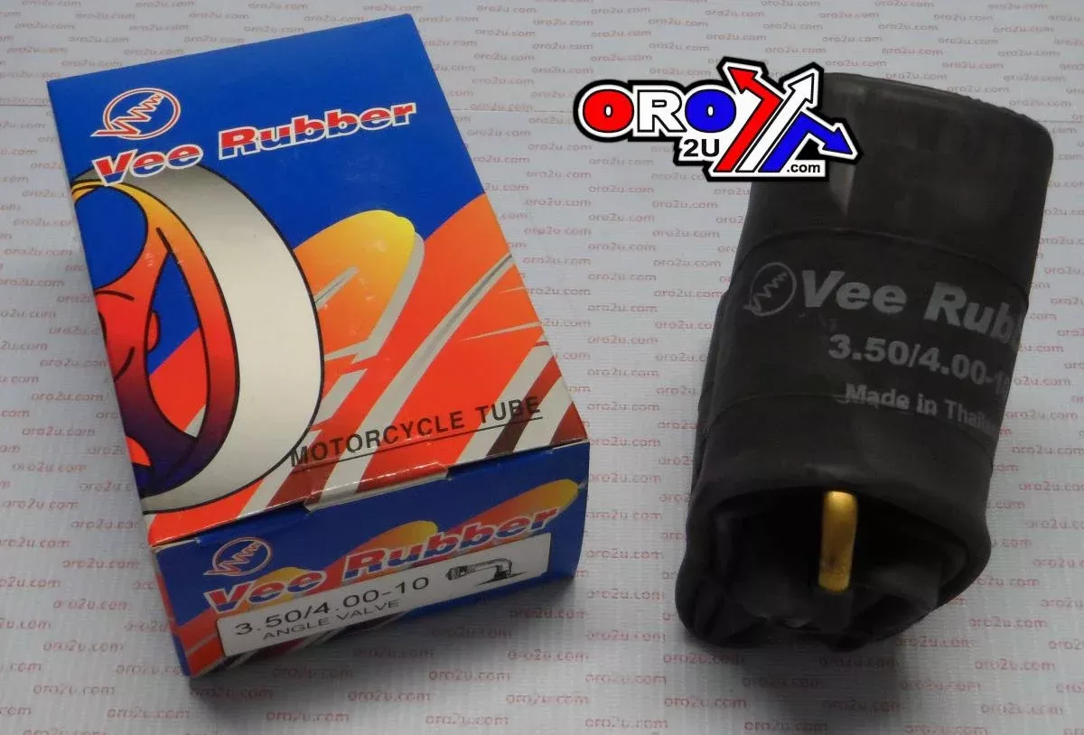 10 INNER TUBE 3.50/4.00-10 TR87 ANGLED VALVE VEE RUBBER