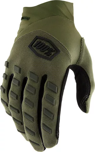 100% Airmatic Green Gloves