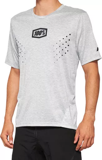 100% Airmatic Mesh Short-Sleeve Gray Jersey