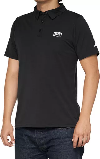 100% Corpo Polo Shirt Black White