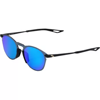 100% Legere Sunglasses Round Black sizeBlue Mirror