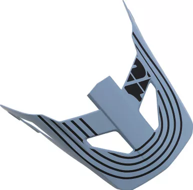 100% Status Caltec Gray Visor