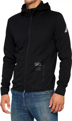 100% Viceroy Tech Zip Black Hoodie