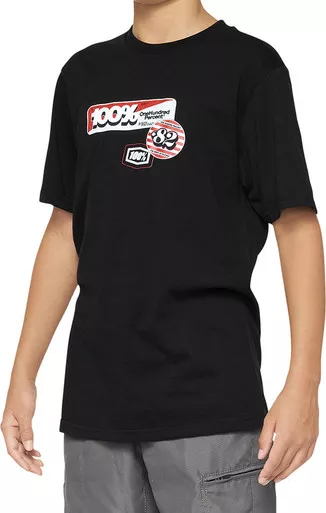 100% Youth Stamps T-Shirt Black