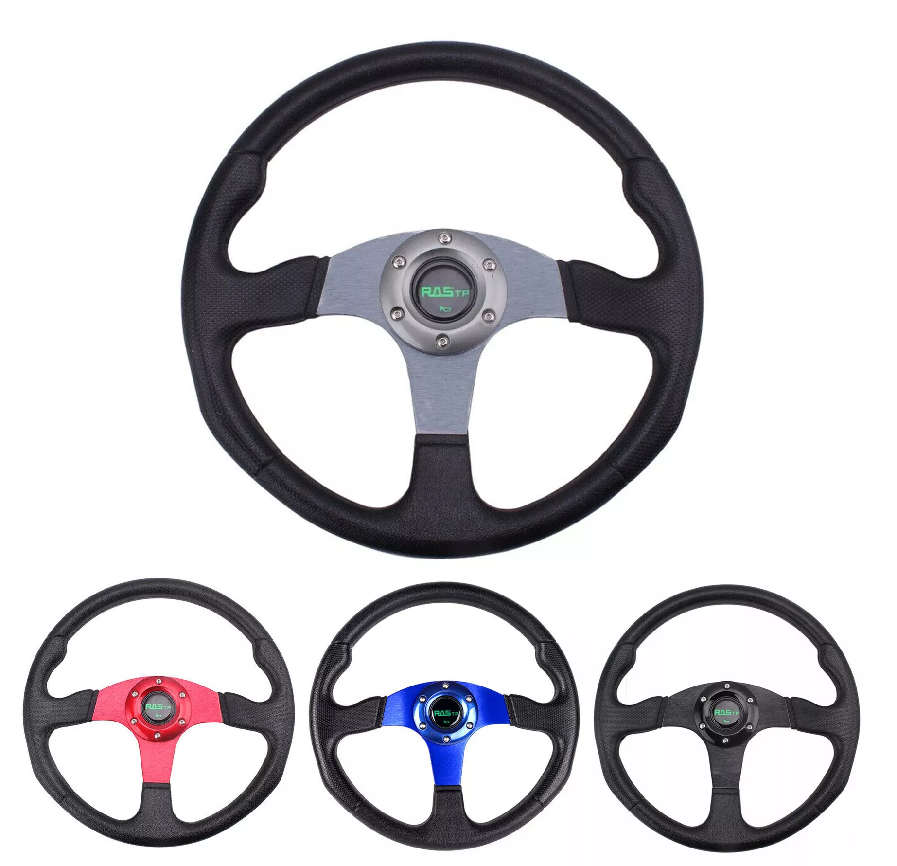 13-1/2″ Aluminum Steering Wheel Black, Red, Blue, or Gray