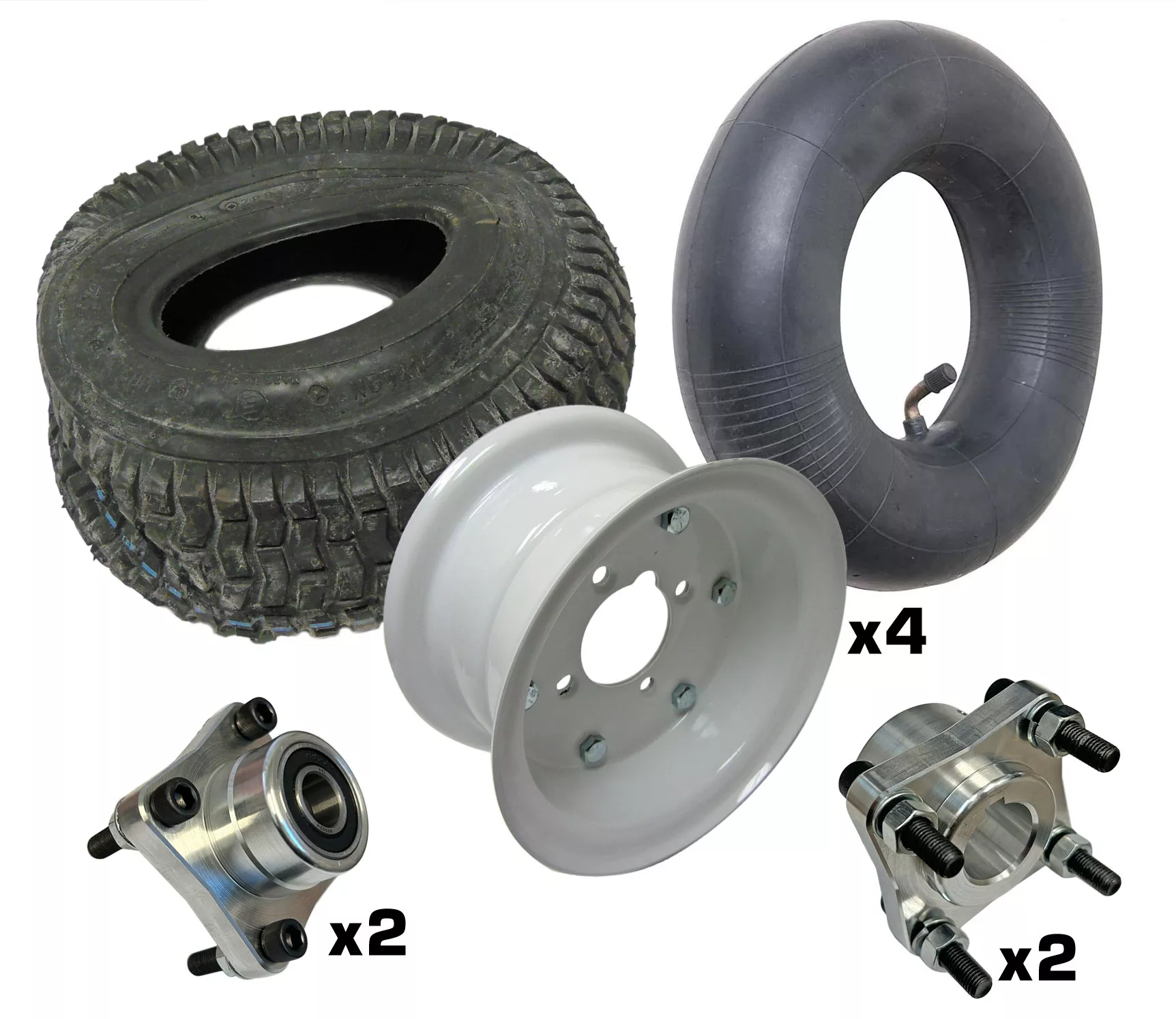 13x 5.00-6 Tire Assembly Kit Set of 2 or 4 | Front & Rear