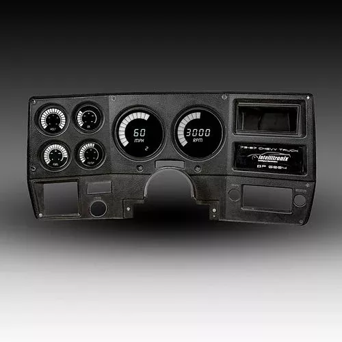 1973-1987 Chevy Truck Analog Dash Panel White LED Bargraph Style Gauges USA Made