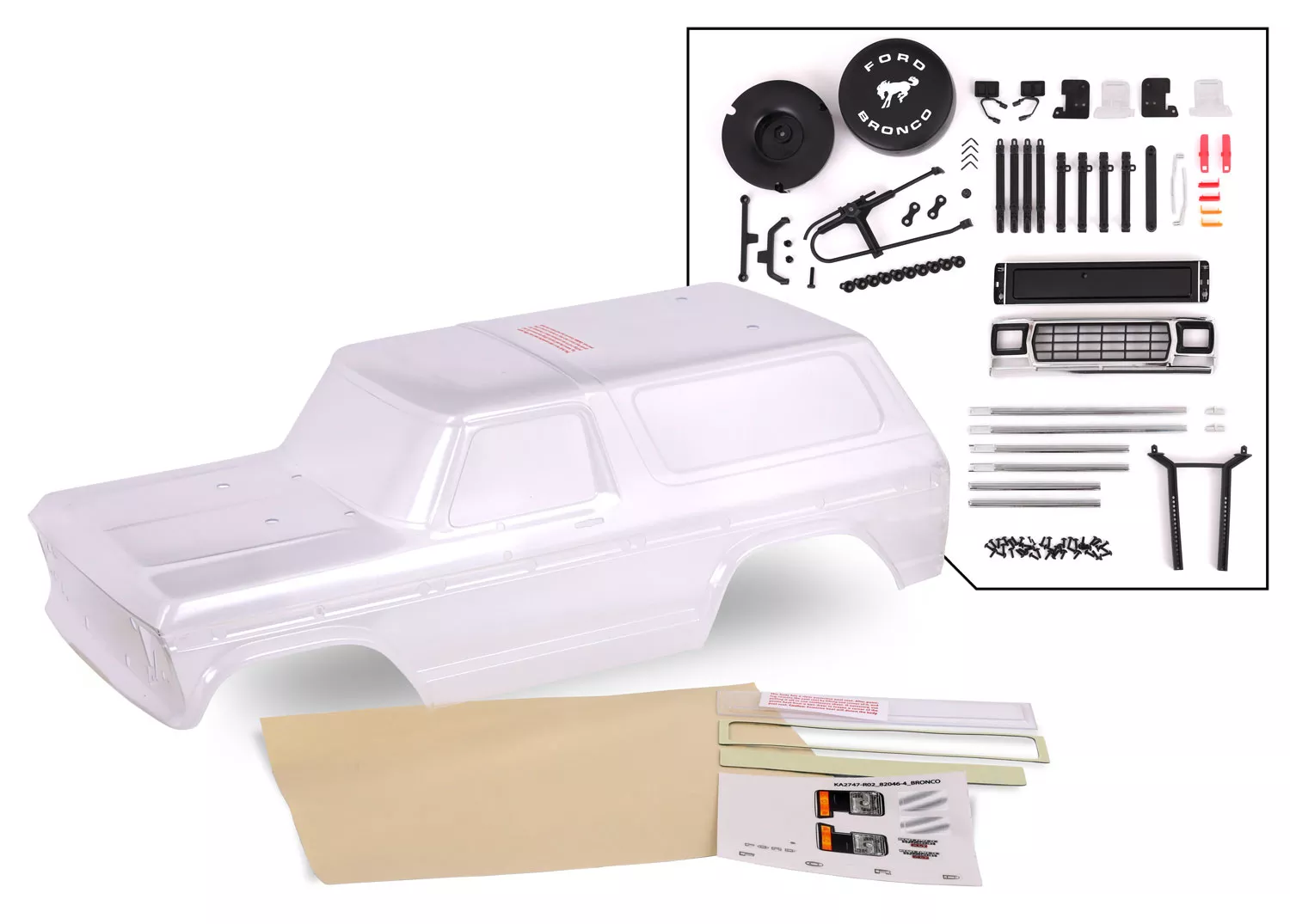 1979 Ford Bronco Body, Clear (Complete Kit)
