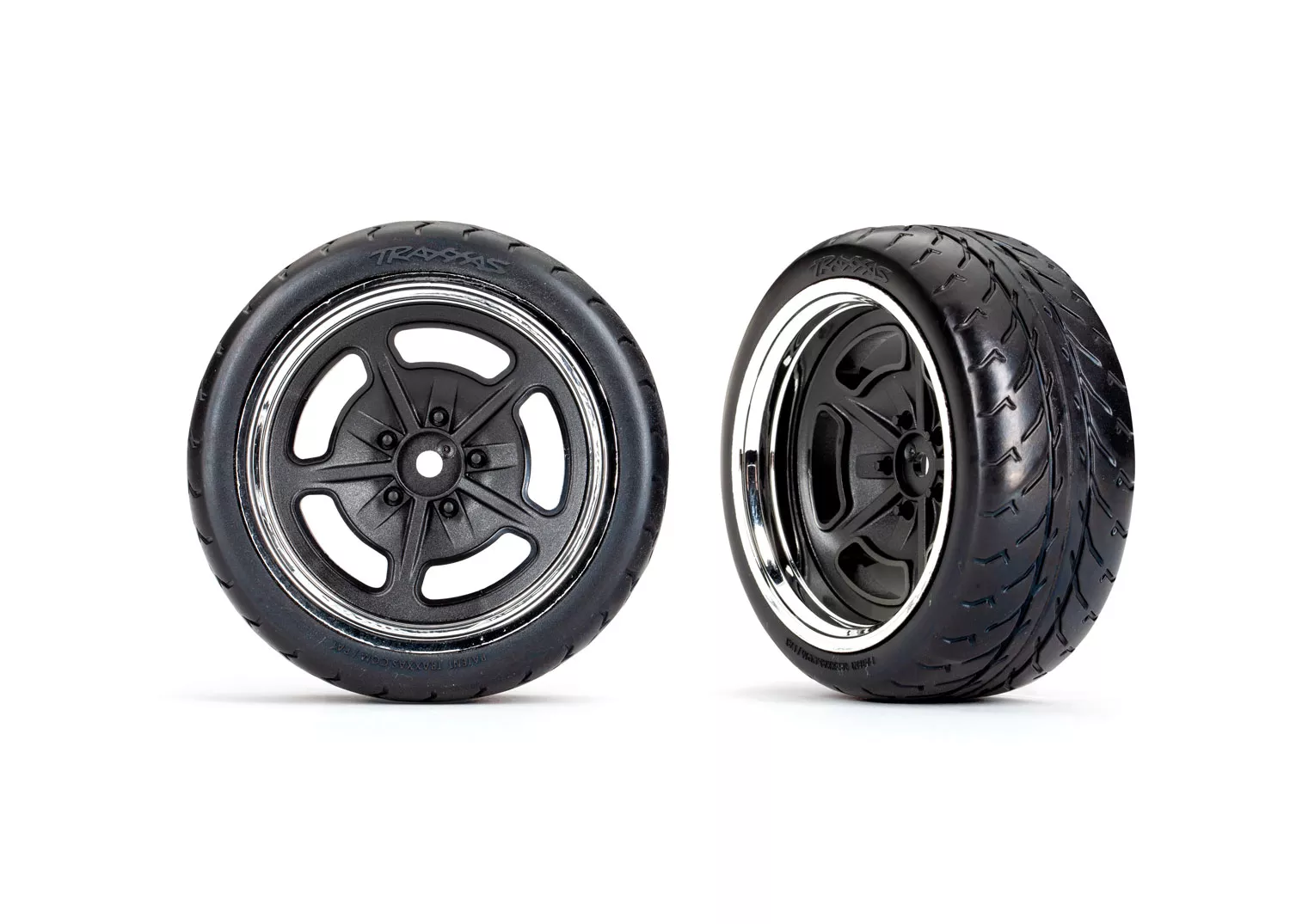 2.1″ Response Tires on Black & Chrome Wheels (Extra Wide, Rear) (2)