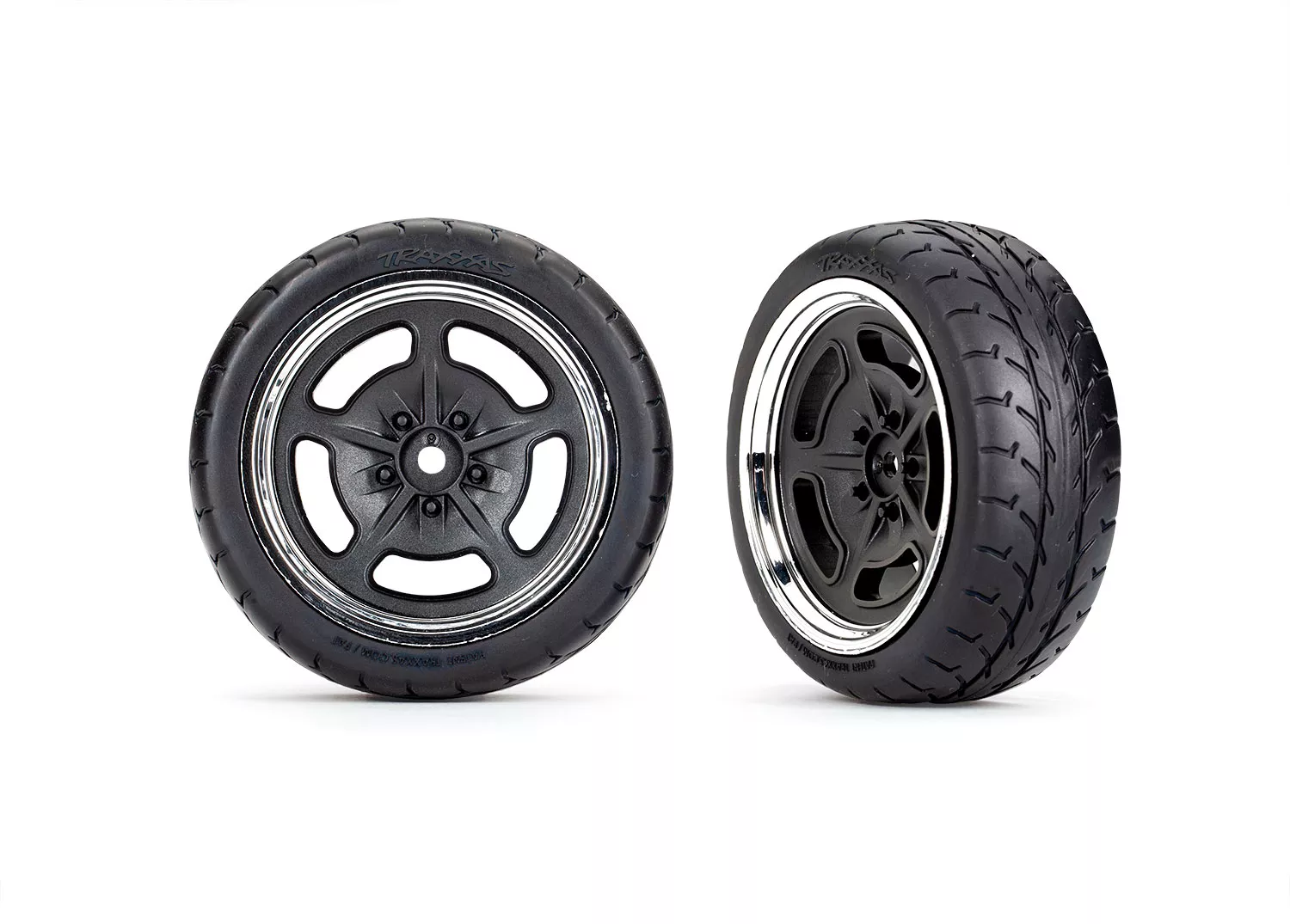 2.1" Response Tires on Black & Chrome Wheels (Front) (2)