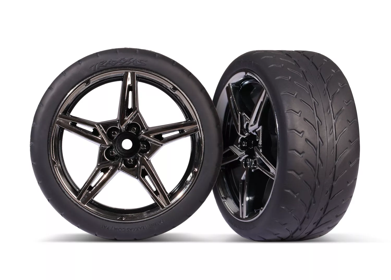 2.1″ Response Tires on Split-Spoke Black Chrome Wheels (Extra Wide, Rear) (2)