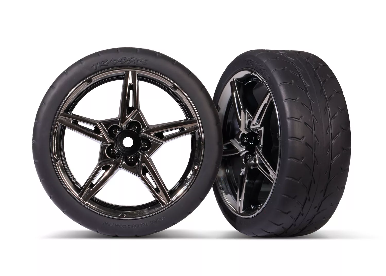 2.1″ Response Tires on Split-Spoke Black Chrome Wheels (Front)