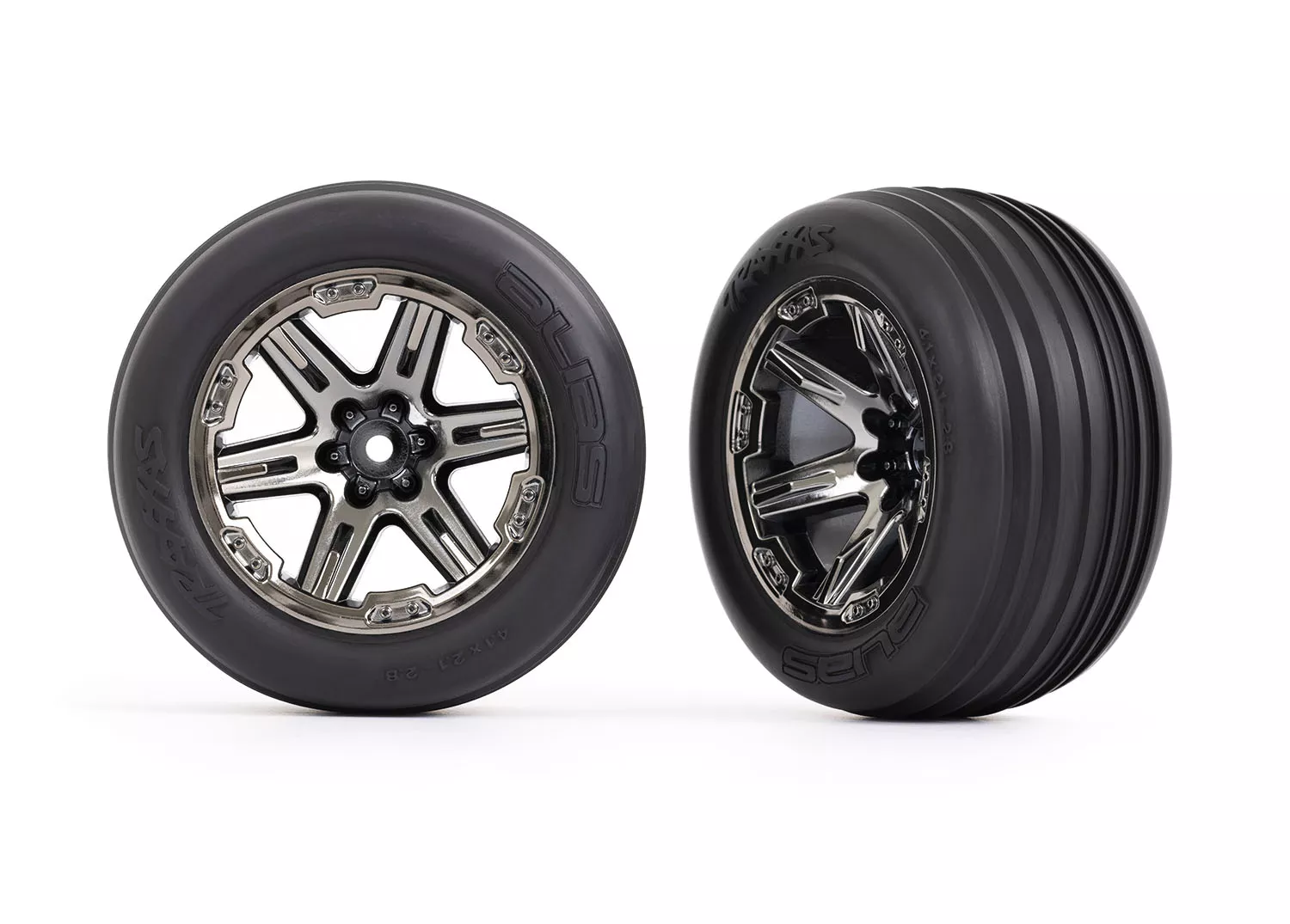 2.8" Ribbed Tires on RXT Black Chrome or Black & Satin Wheels (Electric Front) (2)