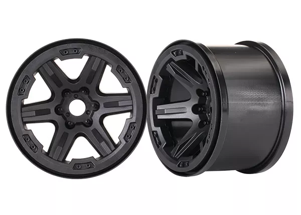 3.8" Wheels, 17mm Splined (2) (Black, Orange, or Green)