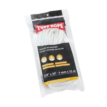 3/8IN X 50FT WHITE NYLON