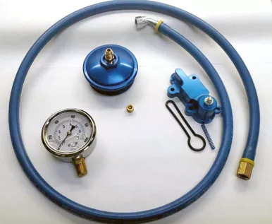 6.0L Ford Powerstroke Adjustable Fuel Pressure Kit with Cap, Hose, Gauge & Regulator