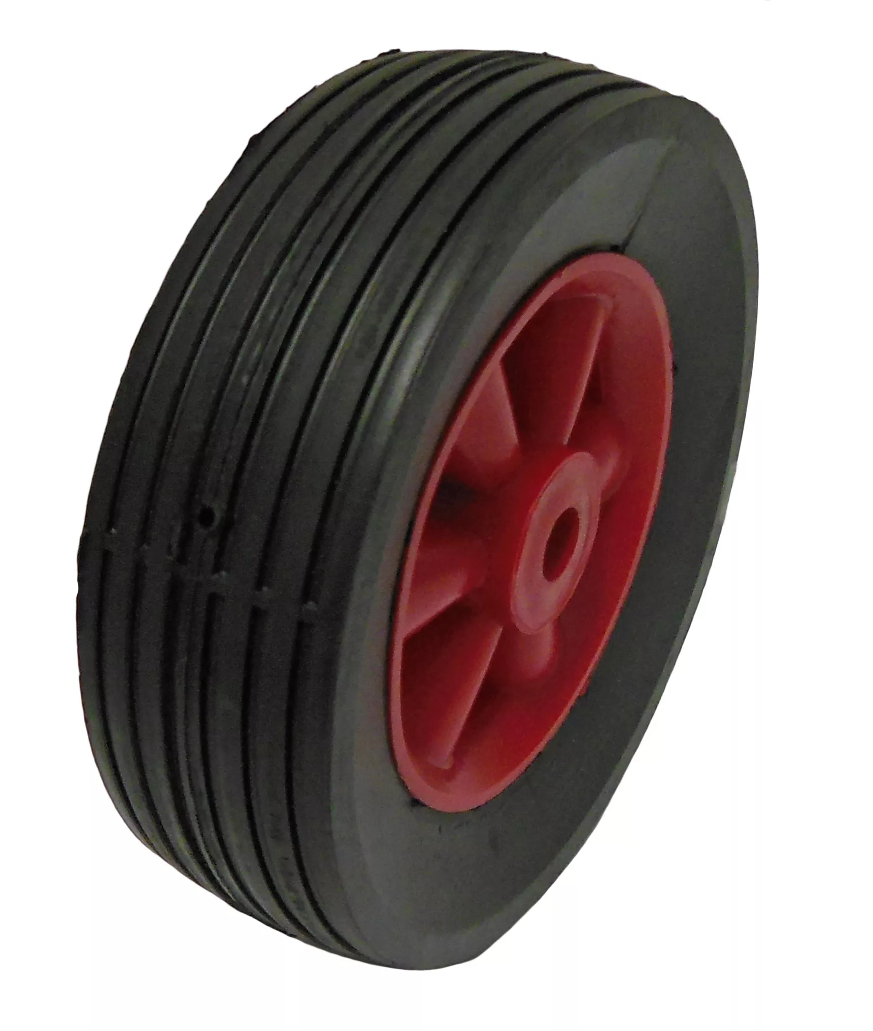 6'' x 1.75'' Flat Free Wheel (1/2" Bore) Ribbed Tread | Centered