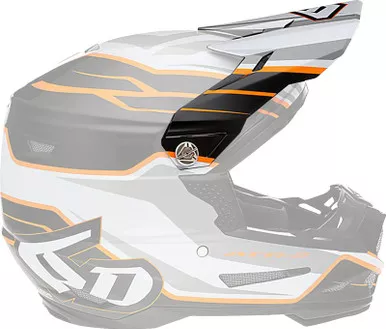 6D ATR-2 Phase White Orange Visor