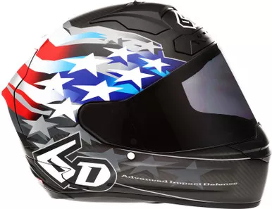 6D ATS-1R Patriot Red White Blue Helmet