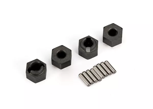 7mm Hex Wheel Hubs & Axle Pins (Composite or Steel)