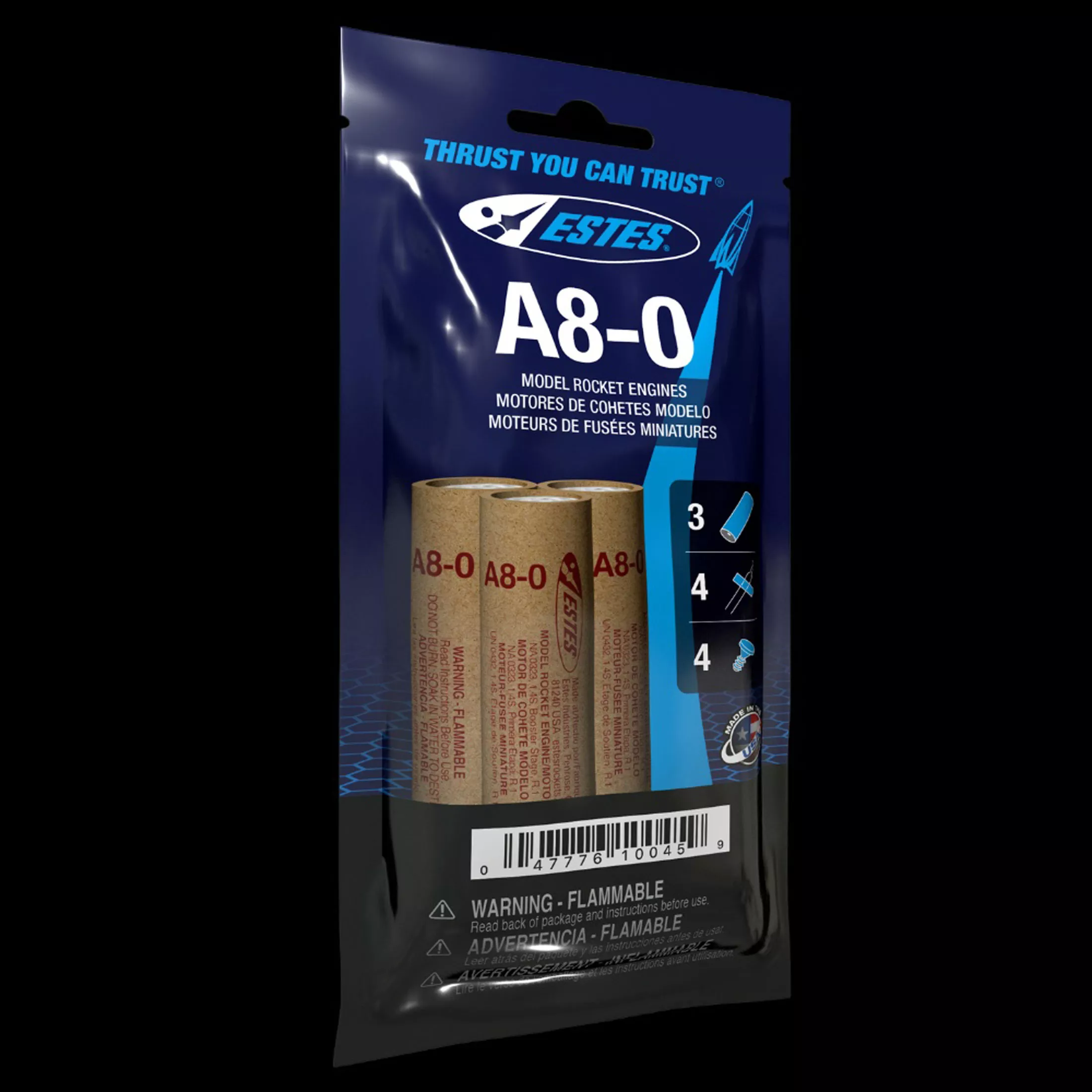 A8-0 Model Rocket Engines (3 Pack)