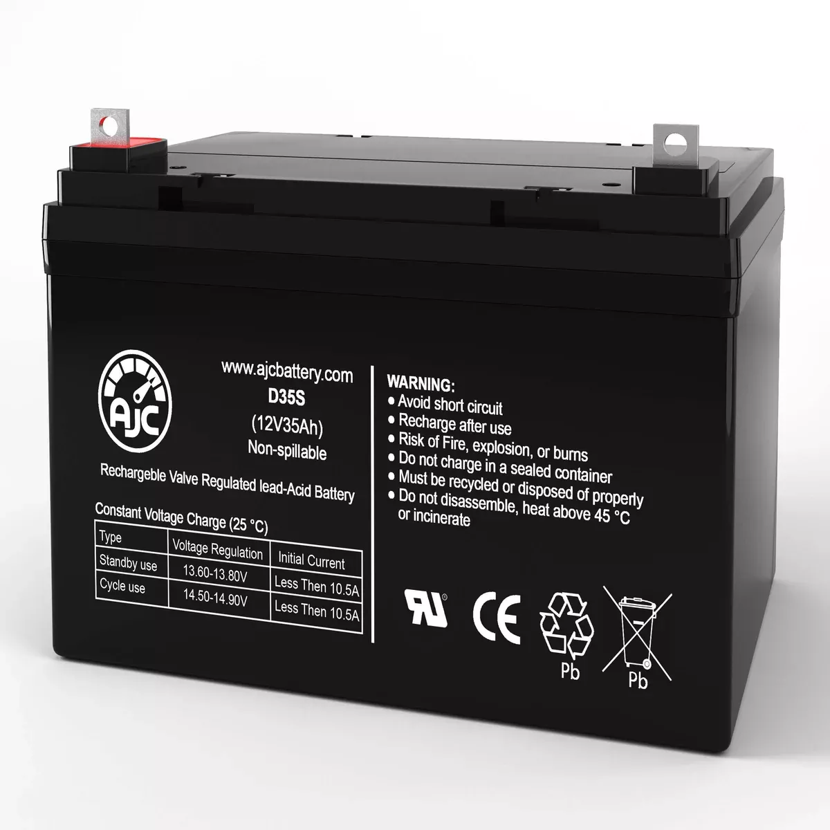 AJC Battery Brand Replacement for Werker WKA12-33C 12V 35Ah UPS Battery