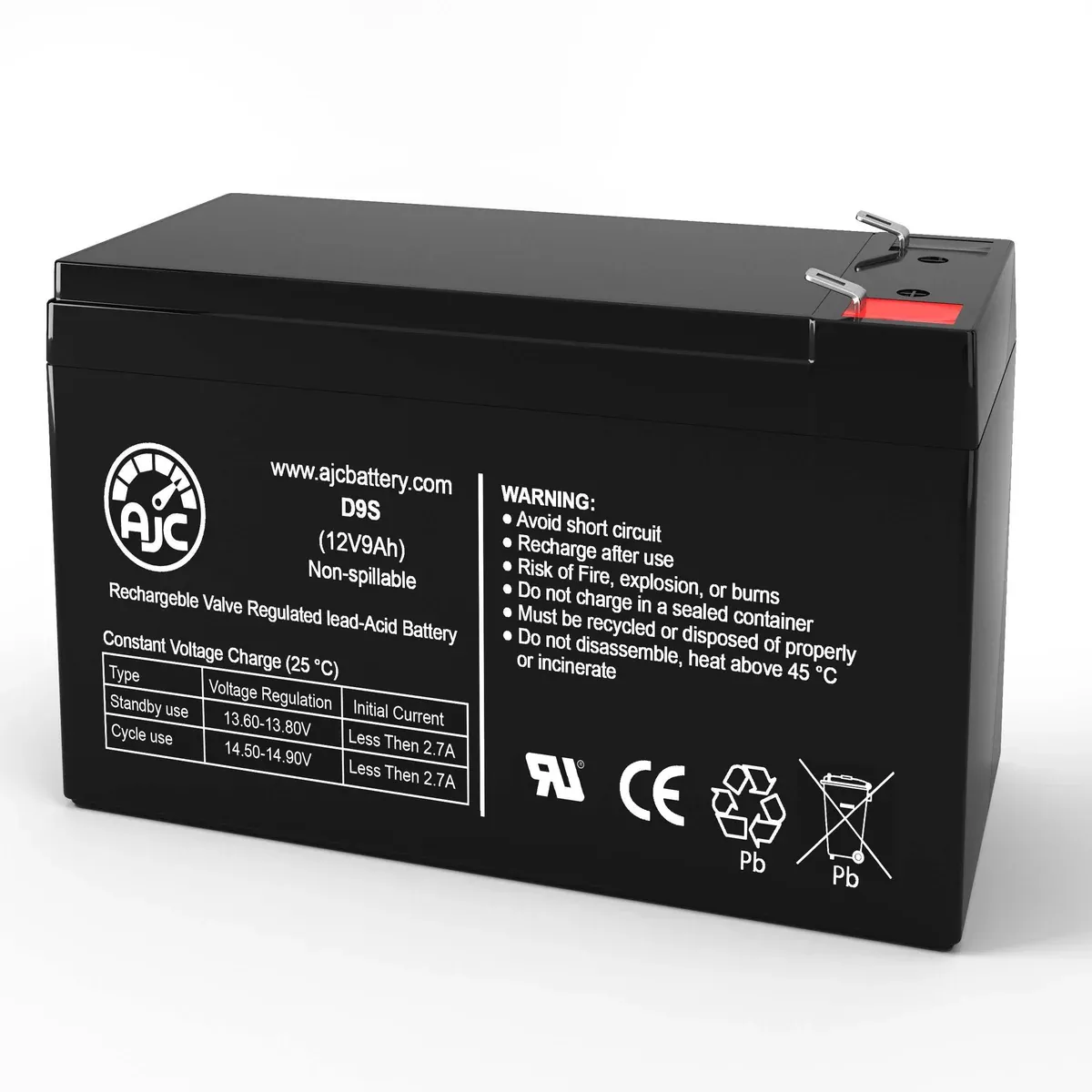 AJC Battery Brand Replacement for Werker WKA12-9F2 12V 9Ah UPS Battery