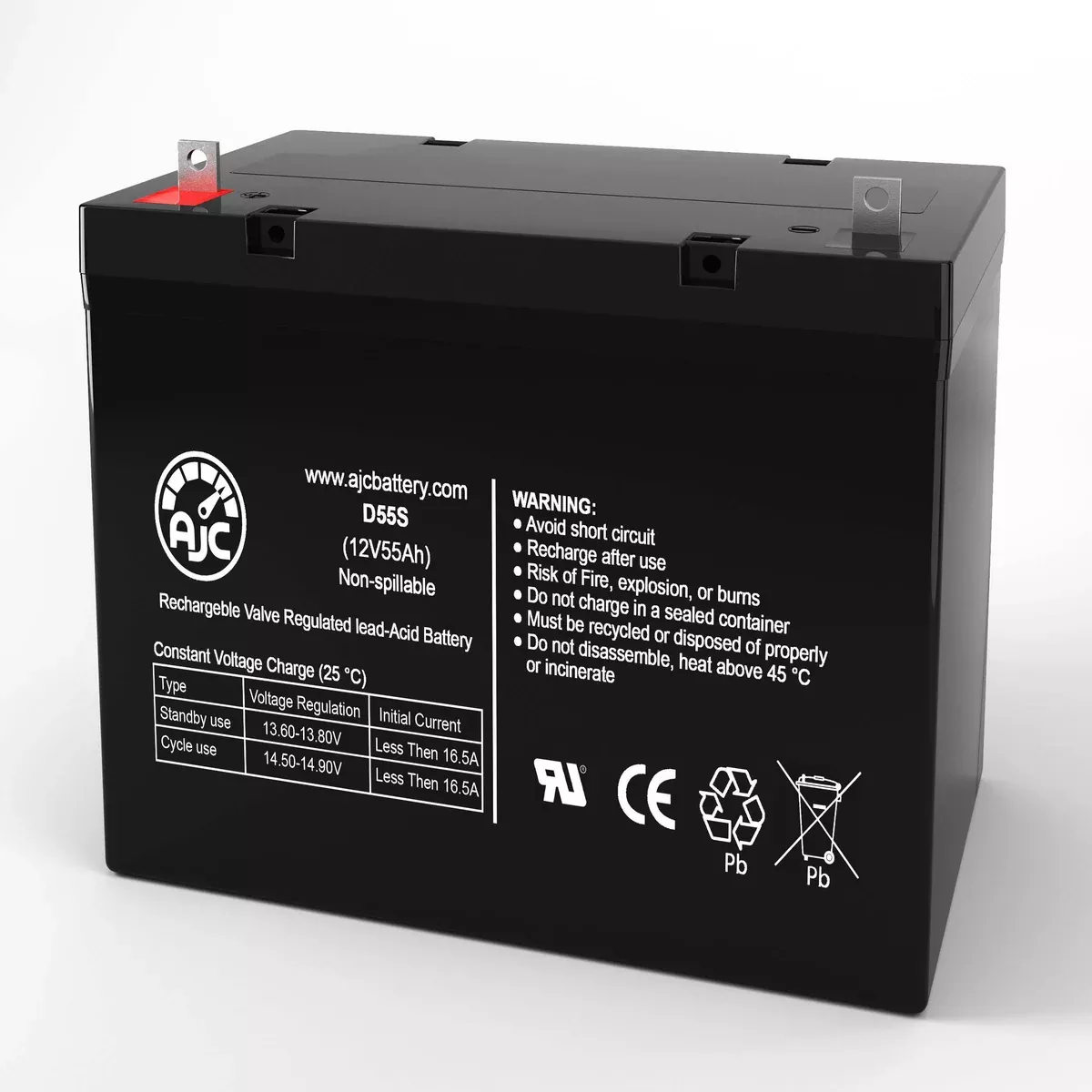 AJC Battery Brand Replacement for Werker WKHR12-55C 12V 55Ah UPS Battery