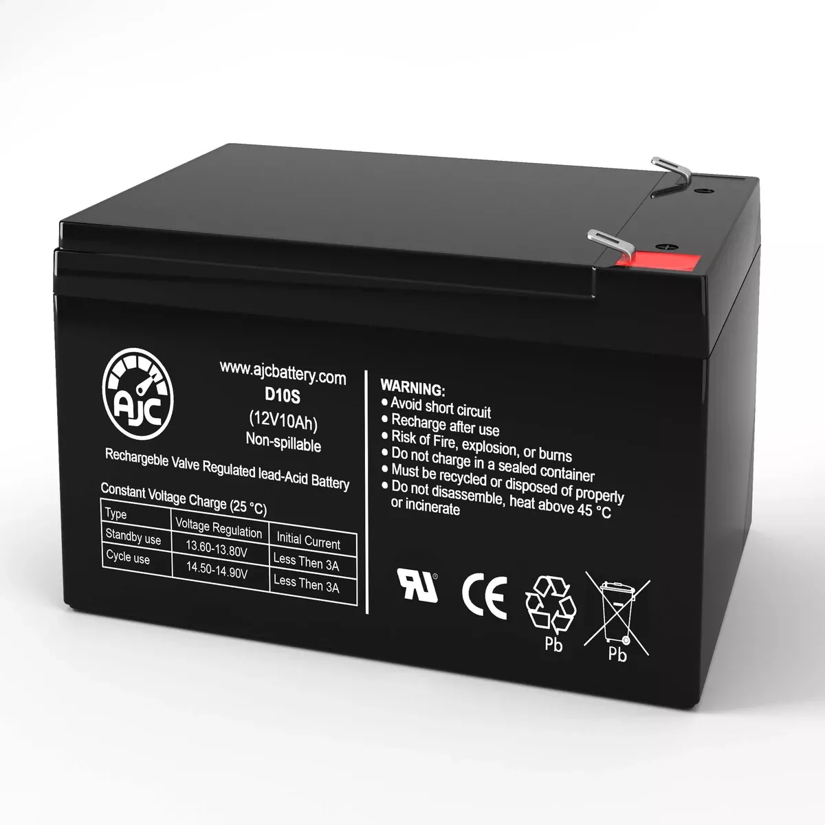 AJC Battery Compatible with AJC Battery Brand Replacement for Werker WKA12-12F2 12V 10Ah UPS Battery