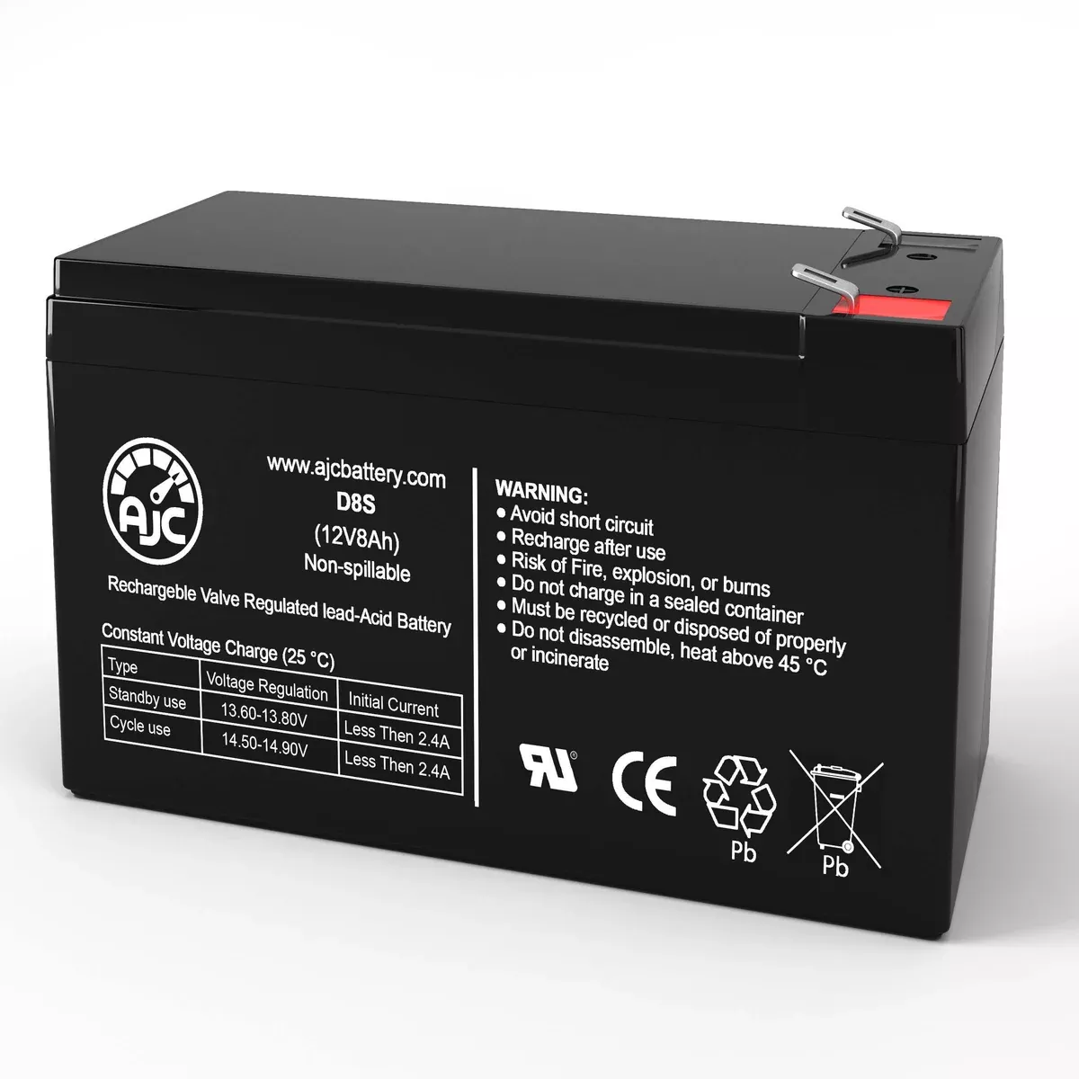 AJC Battery Compatible with APC BackUPS BK280B 12V 8Ah UPS Battery