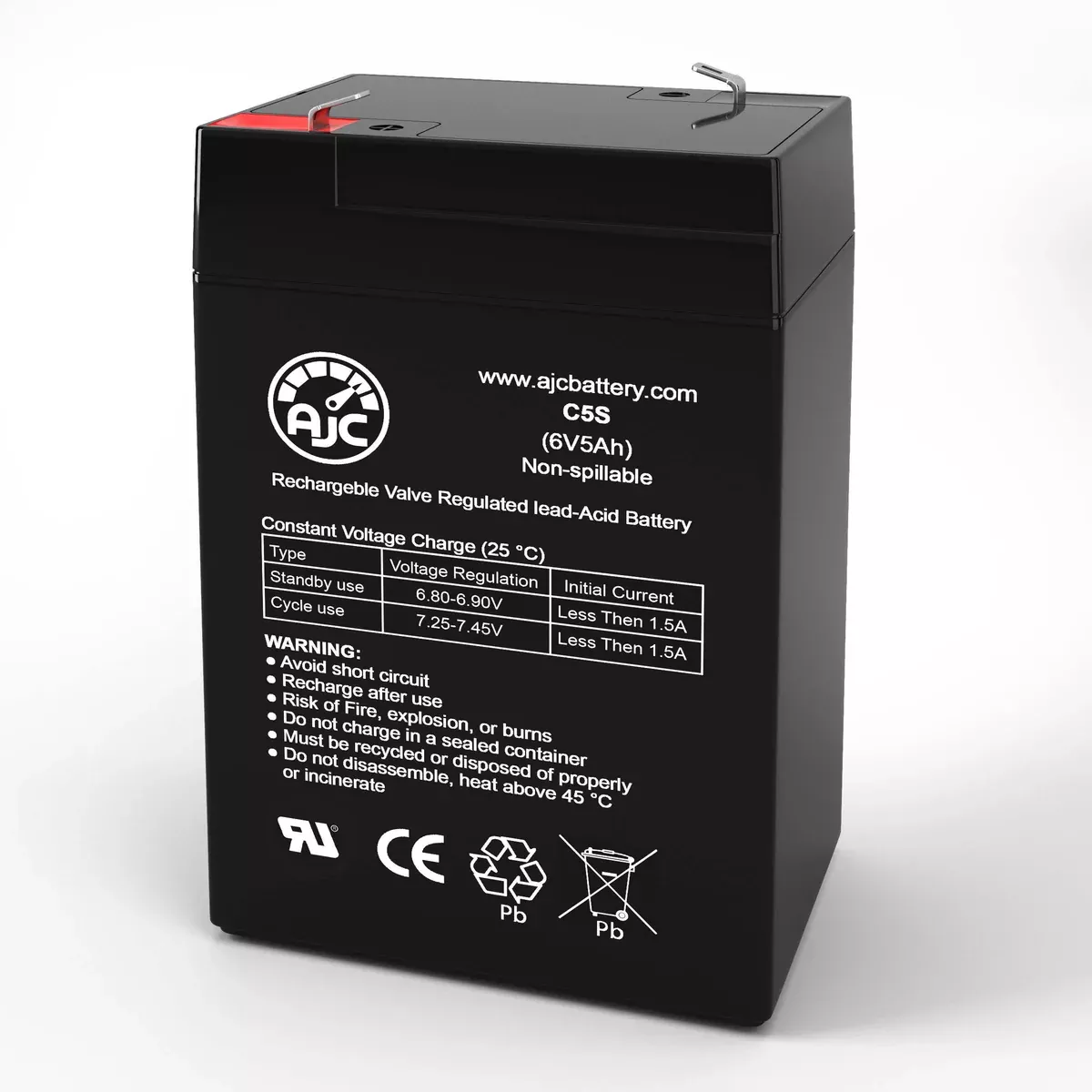 AJC Battery Compatible with Peak Performance PKC0TP 6V 5Ah Spotlight Battery