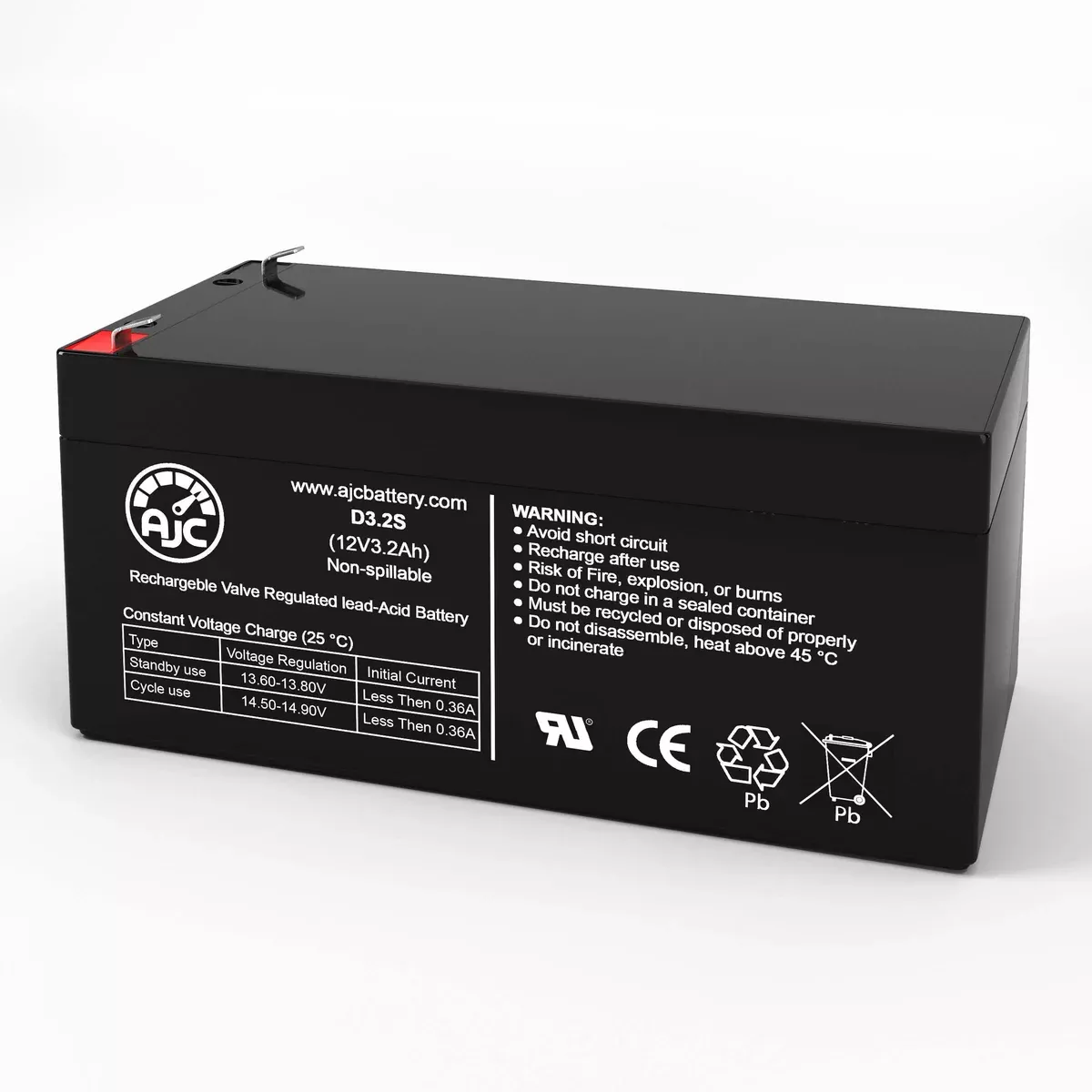AJC Battery Compatible with Ultra 700 VA 12V 3.2Ah UPS Battery