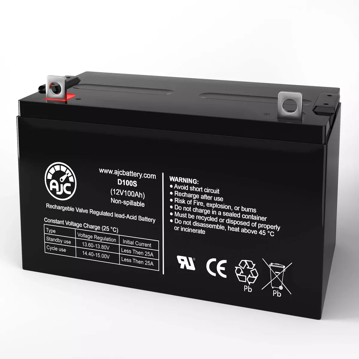 AJC Battery Compatible with Universal Power Group UB121100 12V 100Ah UPS Battery