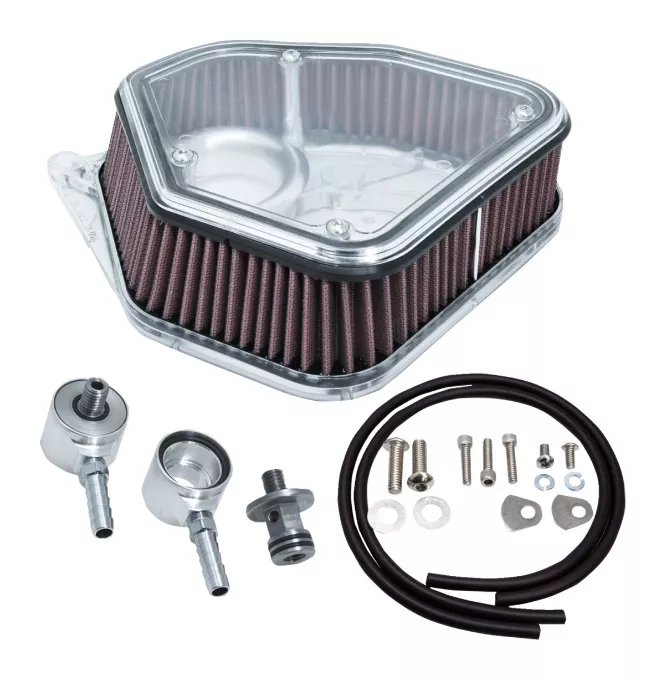 Alloy Art Boom Box Max Volume 1.8″ Air Cleaner Kit For Harley M8 2017-2025