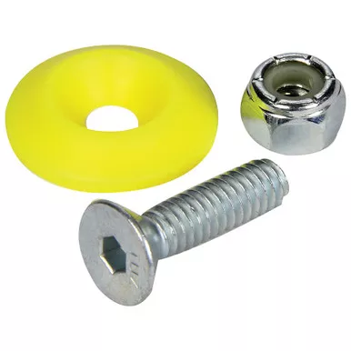 Allstar Performance Countersunk Bolt Kit Fluorescent Yellow 10pk ALL18688