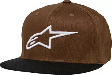 Alpinestars Ageless Flat Bill Brown Black Hat