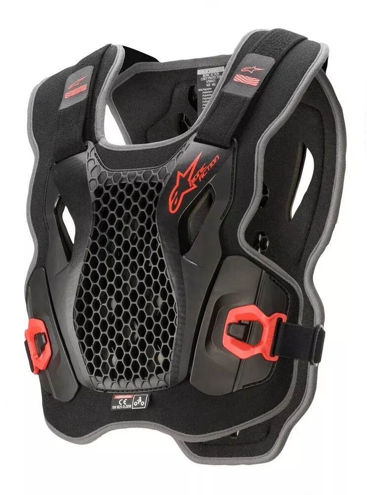 Alpinestars Bionic Action Chest Protector Black RED XL/2X – 6700421-13-XL/2XL