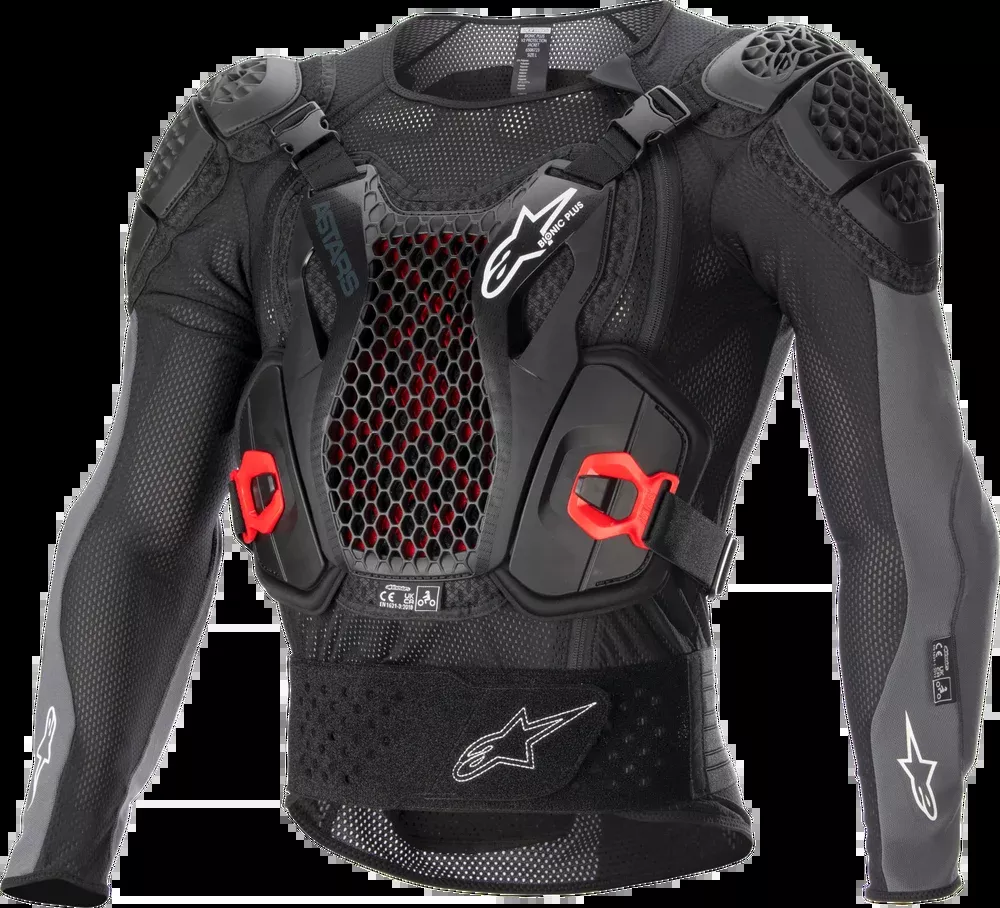 Alpinestars Bionic Plus V2 Protection Jacket Black Anthracite RED 2X - 6506723-1036-XXL