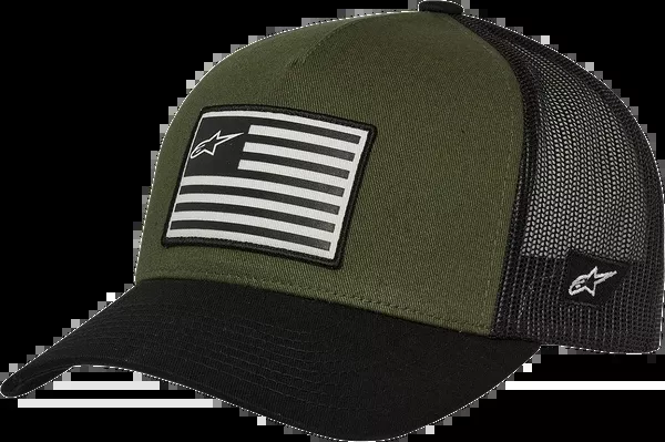 Alpinestars Flag Snapback Hat – Military/Black – One Size
