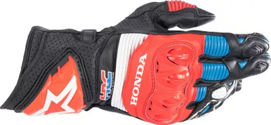 Alpinestars Honda GP Pro R3 Black Bright Red Blue Gloves