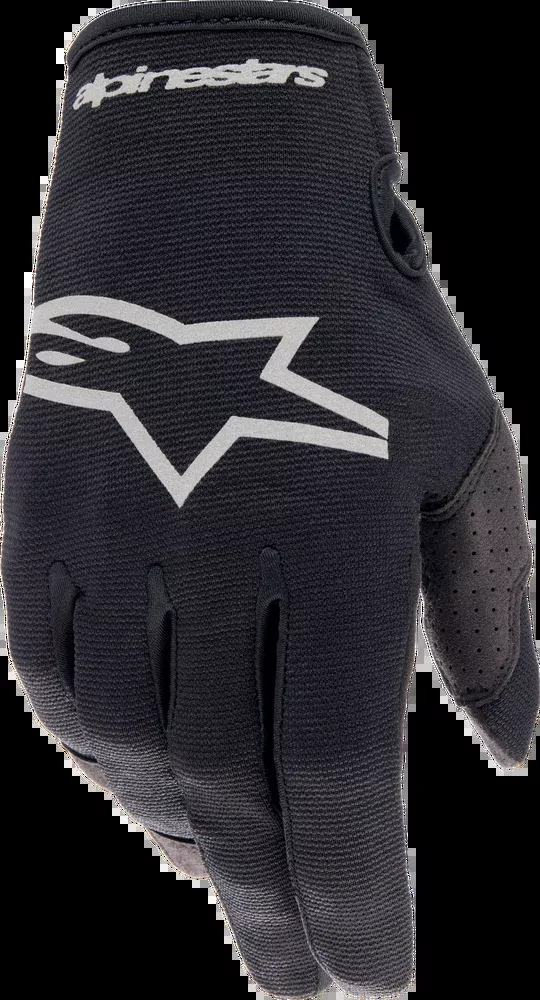 Alpinestars Radar Gloves Black Brushed Silver LG - 3561823-1419-L